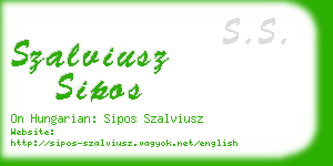 szalviusz sipos business card